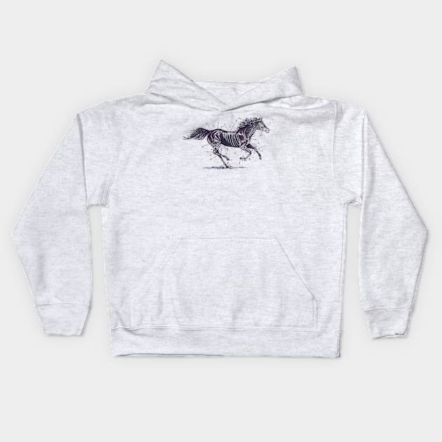 troubadours horse Kids Hoodie by StoneSoccer